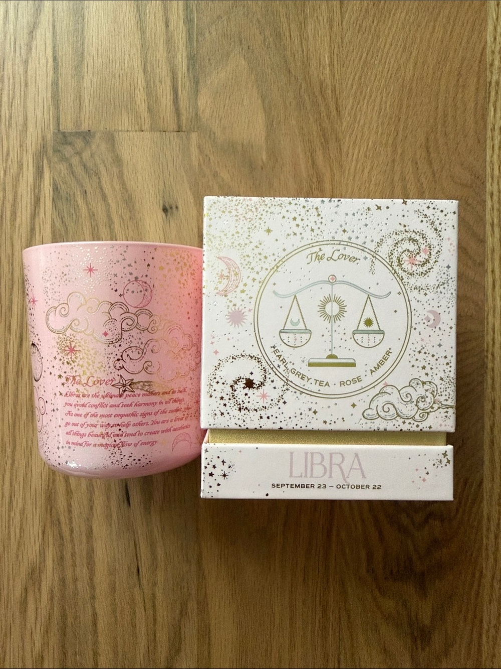 NWT! Libra Pink Scented Candle
